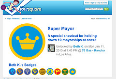 Super Mayor Shoutout on Foursquare