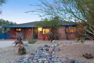 Home with desert landscaping