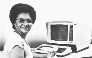 '80s Picture of Lady with Computer