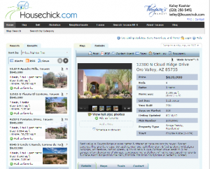 A screenshot of the IDX on housechick.com