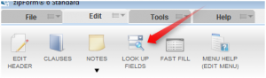 Edit tab - Look Up Fields