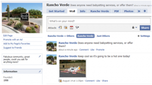 Rancho Verde Community Page on Facebook