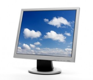 Computer Screen Showing Cloud