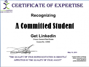 Sample Certificate of Expertise