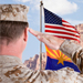 Saluting US-AZ flags