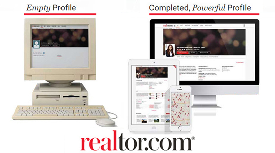 REALTOR.com® empty vs powerful profiles