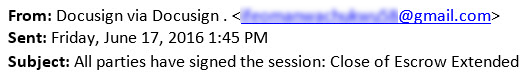 bogus eSign email header