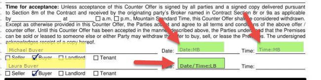 AAR eSign signature date/time