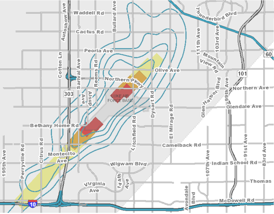 luke air force base noise map