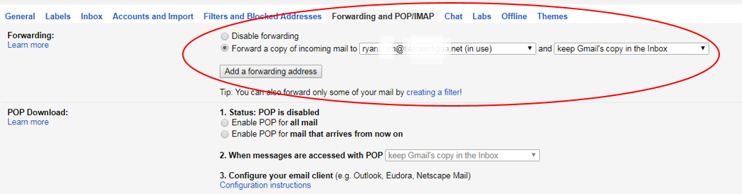 Gmail auto forwarding 4