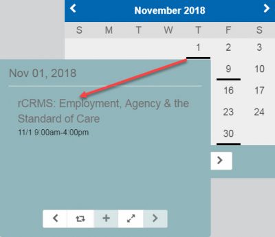 SSO calendar screen grab